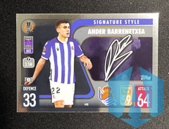 2021-22 Topps Match Attax Signature Style #448 Ander Barrenetxea Real Sociedad